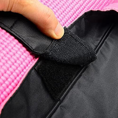 Large Capacity Yoga Mat Backpack - Water-Resistant Yoga & Gym Bag, Pink Travel Bag for Women & Men - color: Purple