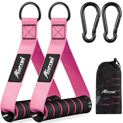 HPYGN Exercise Handle, Replacement Fitness Equipment for Pilates, Yoga, Strength Trainer, Pull Down Home Gym Red, Grey, Blue Working Out Handle - color: Pink