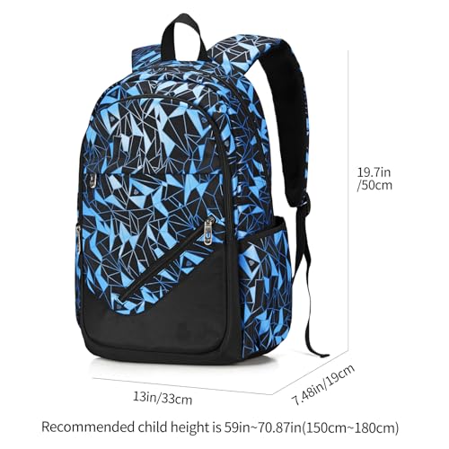 Travel Laptop Backpack, Business Slim Sturdy Water Resistant School Backpack, Gift for Men & Women, Fits 15.6 Inch Notebook - color: Black-blue