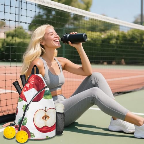 Pickleball Bag for Women Men Adjustable Crossbody Sling Backpack Hold Pickleball Paddle Water Bottle - color: Multicolor 16