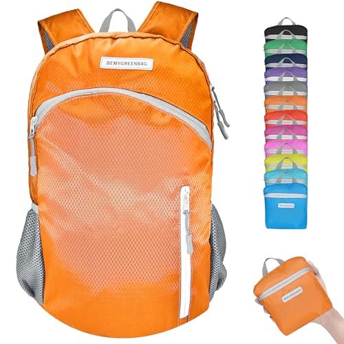 35L Foldable Waterproof Backpack For Outdoor Sports Travel Inside Wet Clothes Compartment Packable For Multiple - color: 1orange