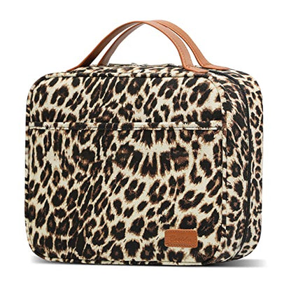 Bosidu Hanging Travel Toiletry Bag,Large Capacity Cosmetic Travel Toiletry Organizer for Women with 4 Compartments & 1 Sturdy Hook,Perfect for Travel/Daily Use/Christmas - color: Z-Leopard Print