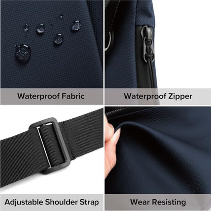 Small Sling Crossbody Bag for Men, Lightweight Anti-theft One Strap Casual Chest Bag Slim Backpack for Outdoor Walking Trip Hiking Biking Navy Blue - color: Navy Blue