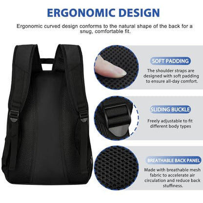LARIPOP Soccer Backpack with Ball Holder & Shoe Compartment Large Capacity Sports Bag for Training - color: black