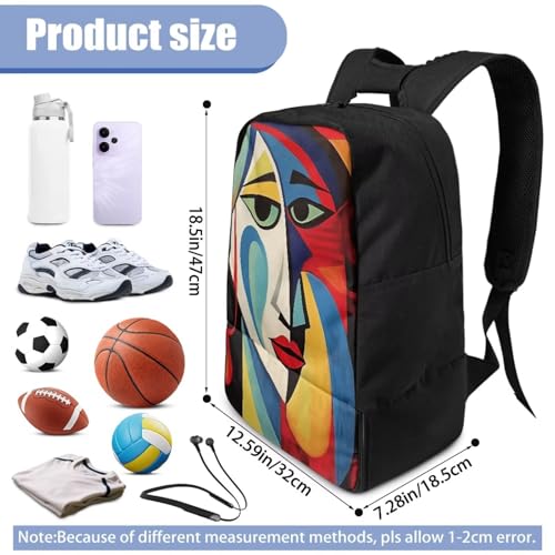 Basketball Backpack With Separate Ball Compartment And Shoes Fit Basketball Volleyball Football - color: Abstract Painting