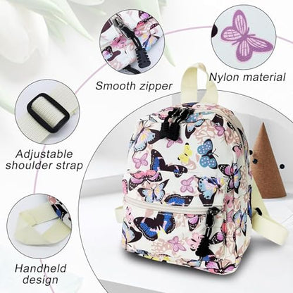 Small Backpack for Women and Girls, Mini Backpack Purse Stylish Cute Backpacks Casual Womens Backpacks with 2 Pockets (Butterfly) - color: Butterfly