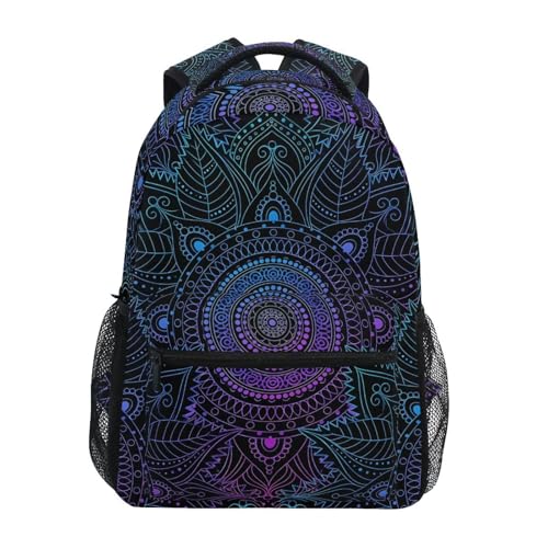 ALAZA Art Arabesque Mandala Boho Ethnic Bohemian Large Backpack Personalized Laptop iPad Tablet Travel School Bag with Multiple Pockets - color: Mandala