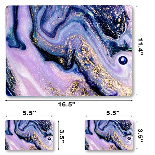 ArtSo Laptop Skin Sticker Decal,16.5” 17” 17.3 inch Laptop Universal Netbook PC Notebook Vinyl Reusable Skin Sticker Cover Art Case Protector Personalized, Free 2 Wrist Pad,Purple Marble - color: Purple Marble