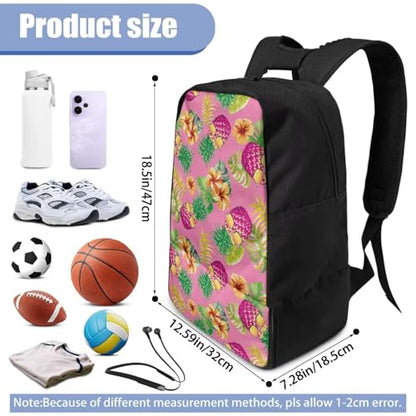 18.5in Basketball Backpack Basketball Bag with Shoe Compartment & Ball Holder, Waterproof Bag for Soccer Volleyball - color: Summer Pineapple Floral Print
