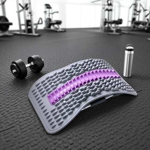 Back Stretcher - Adjustable Multi-Level Support, Ergonomic Arch Design, Muscle Relaxation Tool, Spine Alignment Device | Yoga Stretching Accessory with Pain Reliefs Function for Home, Offices Session - color: Purplee