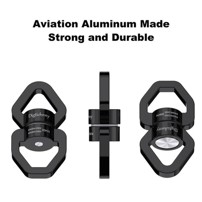 2 Pack Swing Swivel Hook, 35KN Aluminium Alloy Swing Swivel Heavy Duty, Swing Spinner For Children's Swing,Aerial Yoga,Web Tree Swing,Hanging Hammock Indoor Outdoor(Black with 4 Carabiners) - style: Black-2 Pack with 4 Carabiners