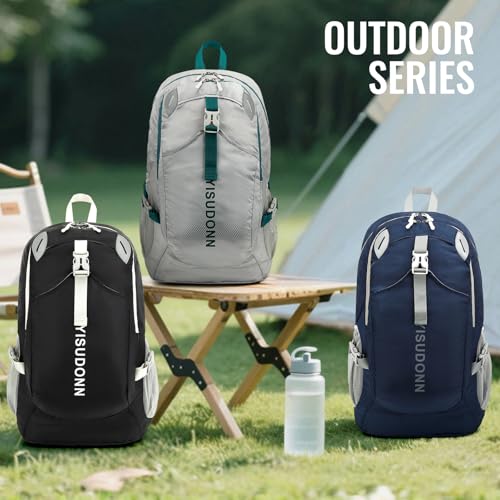 Hiking Backpack, 30L Lightweight Camping Water Resistant Large Hiking Bag Outdoor Travel Daypack for Men Wome - color: Blue