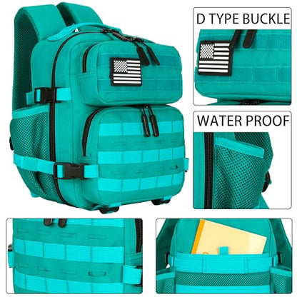 9L Mini Tactical Backpack for Men and Women Tactical Backpack Small for Hiking Small Tactical Bag Fitness Pack - color: Blackish Green