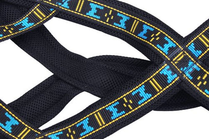 Weight Pulling Sledding Dog Harness X-Back Style Black Medium, 19.5" Neck Circumference