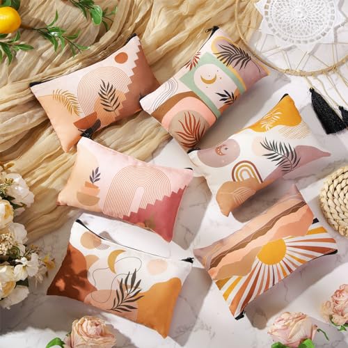 Reginary 20 Pcs Makeup Bags Gifts for Women Canvas Cosmetic Bags with Zipper Bulk Gift for Women Travel Purse Organizer Pouch Accessory, Toiletry Large Capacity, 7 x 4.3 Inch(Boho) - style: Bohemian