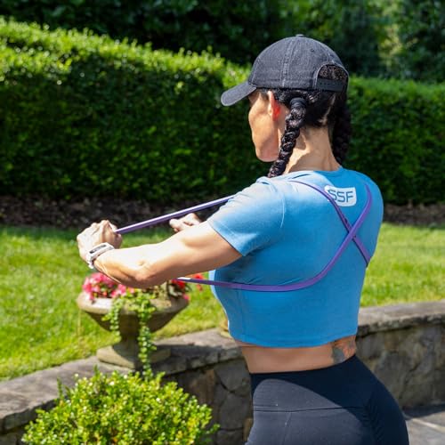 Serious Steel Fitness 37" Resistance Training Bands (Portable Exercise Band System Training Bands- Great for Individuals Looking for Tension Throughout The Exercise) - color: #1 Purple (5-35 lbs.)