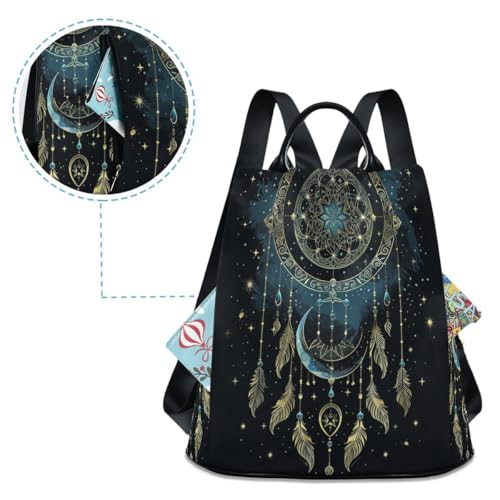 ALAZA Mandala Dreamcatcher Moon Trips Hiking Camping Rucksack Pack for Women - color: multicolor 2