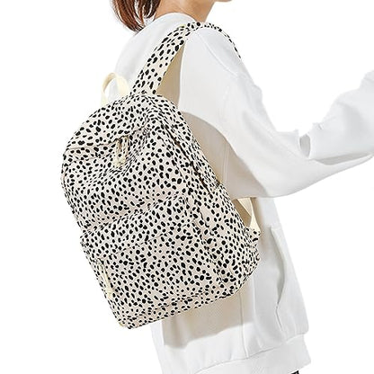 BTOOP School Backpack for Teens Bookbag Women Lightweight 15.6 inch Laptop Bag for Girls Casual High School College - color: Leopard-apricot