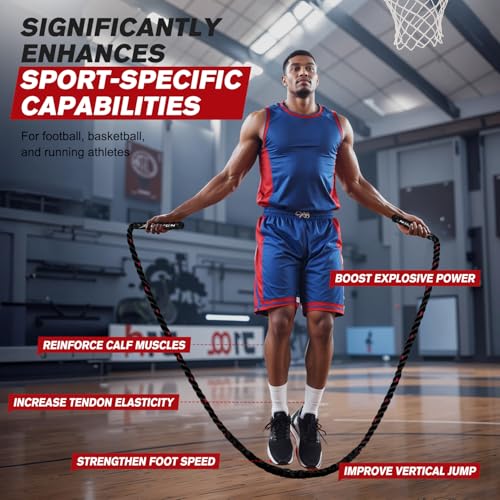 HPYGN Jump Rope, Weighted Jump Rope for Men women, 2.8lb 3.8lb 5lb Heavy Skipping Rope for Exercise, Adult Jumpropes for Home Workout, Improve Strength and Building Muscle,Total Body Workout Equipment - style: 2.8lb