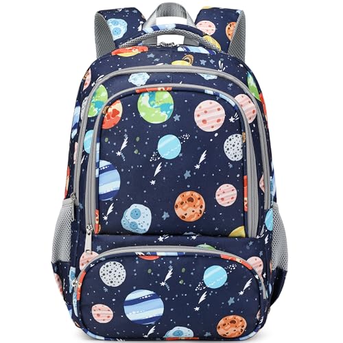 abshoo Lightweight Elementary School Backpack For Boy Kindergarten Boys Bookbag Solar System Kids School Bags (Space Planet) - color: Space Planet