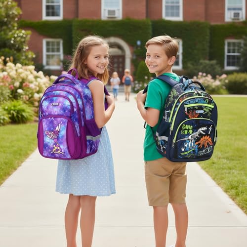 Cusangel Backpack for Boys Girls School Bookbags,Kindergarten Elementary Middle School Lightweight Waterproof Multifunctional Large Capacity for Backpack (16inch Luminous dinosaur) - color: Luminous Dinosaur 16in
