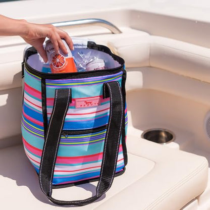 SCOUT Pleasure Chest - Soft, Lightweight, Insulated Cooler, Fits 5 Wine Bottles, Cooler for Beach, Pool, Boat, and Picnics - color: Nantucket Navy