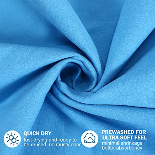 Xinnun 4 Pack Microfiber Camping Towel - Quick Dry Towel 3 Size 4 Black Mesh Bags 12 Travel Towels for Beach Camping Hiking Yoga Swim Sports Backpacking