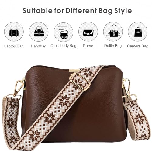 Replacement Purse Strap Shoulder Strap Adjustable Crossbody Strap for Women Crossbody Wide Shoulder Bag - color: Gold Hardware-color9