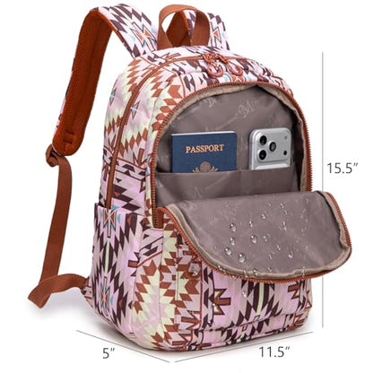 Montana West Backpack Purse for Women Western Aztec Backpack Purse Lightweight Casual Daypack for Travel - color: C-light Brown