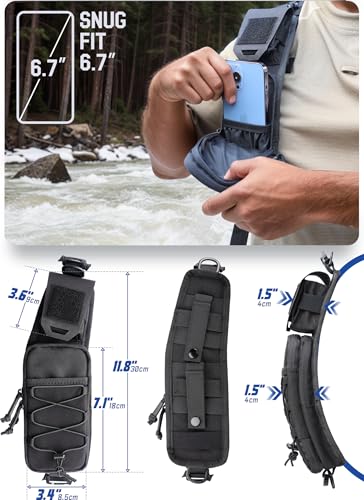 WYNEX Molle Backpack Accessories Pouch of Curve Design Version, Tactical Backpack Strap Pouch Hiking Backpack Attachment Pack - color: Black