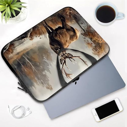 14 15 15.4 15.6 inch Laptop Handle Bag Computer Bag, Pouch Holder Notebook Sleeve Cover Soft Case Compatible for Dell,Lenovo,Toshiba HP, Asus Notebook-Autumn Elk - color: Autumn Elk