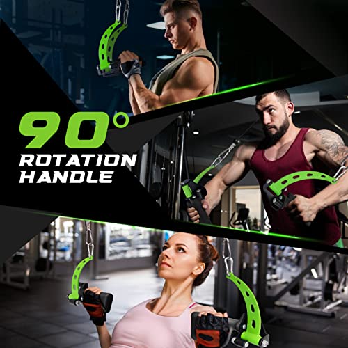 Yes4All Neutral Paddle Grip LAT Pull Down Bar, Range of Motion Spreader Handle Cable Attachments - color: Paddle Grip - Press Down Attachment