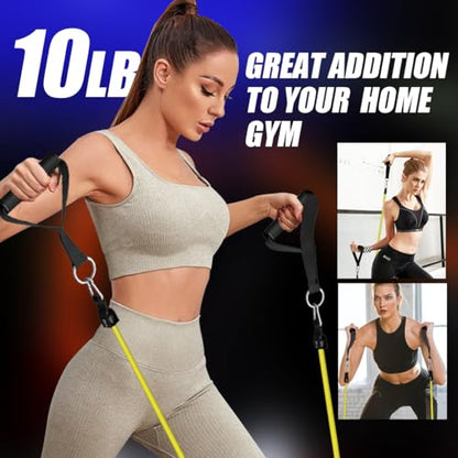 VEICK Resistance Bands, One Single Exercise Bands, Workout Bands Resistance Training for Home Workouts Fitness Pilates - color: Yellow(10LBS)
