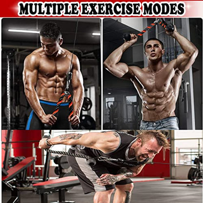 Taeku LAT Pulley System for Home Gym – Strength Training Fitness Equipment Cable Machine for Triceps, Biceps, Back & Shoulder Workouts - color: Triceps Rope