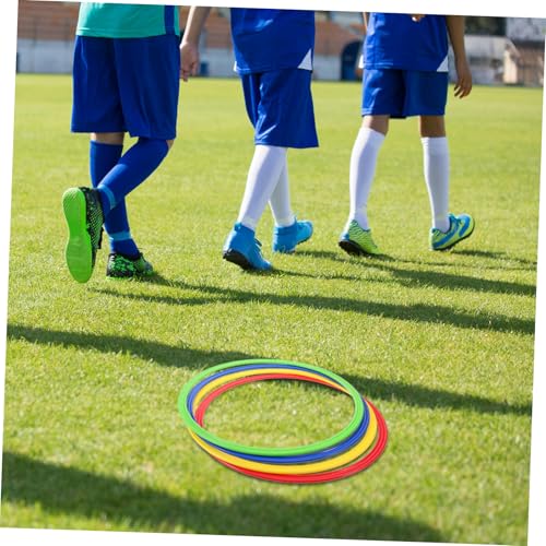 Hemoton 4pcs Agility Rings for Soccer Training Durable Plastic Speed Training Equipment for Enhanced Quickness and Reaction Football Drills