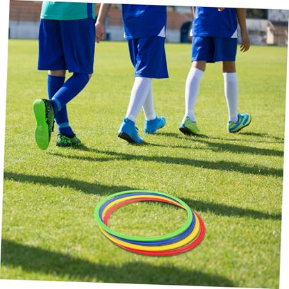 Hemoton 4pcs Agility Rings for Soccer Training Durable Plastic Speed Training Equipment for Enhanced Quickness and Reaction Football Drills