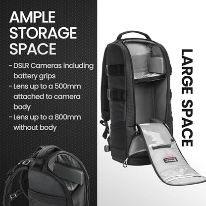 Tamrac Anvil Super 25 Camera Backpack for Photographers DSLR Camera Bag, Professional Photography Backpack, Camera Bag with Tripod Holder, Travel Camera Carrying Case, Black - style: Anvil Super 25