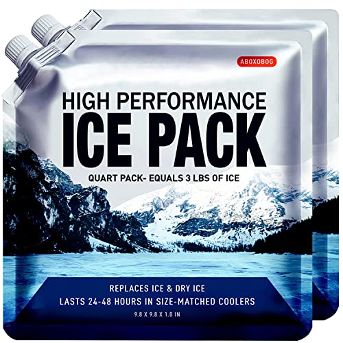 Reusable Ice Packs for Coolers Long Lasting Gel Freezer Packs for Cooler Bag Cooler Backpack Lunch Box, Keeps Food Cold Fresh (9.8"x9.8"x2P) - size: Medium-2pk