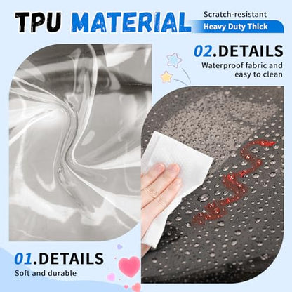 MOONBABY Clear Backpack for School Girls, Heavy Duty TPU Transparent Backpack Stadium Events Approved, Clear Bookbag - color: Semi Black