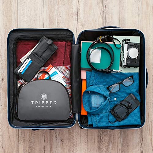 TRIPPED Travel Gear Granite Grey 35L Foldable Backpack, Lightweight, Packable, with Padded Shoulder Straps, Ideal for Travel, Hiking, and Everyday Use - color: Granite Grey