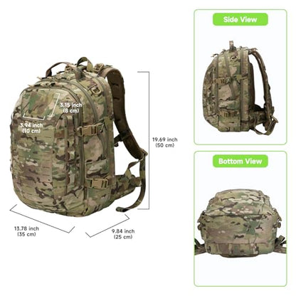 EXCELLENT ELITE SPANKER 40L Tactical Military Backpack for Men and Women Large Rucksack Assault Pack Bag for Outdoor Camping, Hiking(Multicam) - color: Multicam