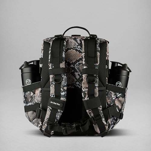 WOLFpak 35L Athletic Gym Backpack (Python) - Durable 1000D Waterproof Oxford Material with MOLLE Webbing, Laptop Pocket & Dual Cup Holders, Durable Fitness/Travel/Military Daypack - color: Python
