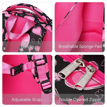 abshoo Lightweight School Backpack For Girls 6-8-10 Kindergarten Elementary Bookbag Kids School Bags (Heart) - color: Heart
