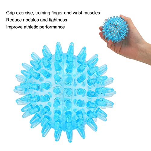 Ymiko Spiky Ball, Soft Transparent Massage Ball Spiky Ball Hollow Strength Recovery Exercise Stress Relief Massage Ball for Hand Wrist, Foot, Back, Muscles(7CM)
