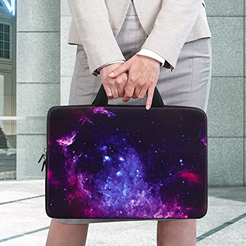 iColor 14 15 15.4 15.6 inch Laptop Bag Sleeve Handle Chromebook Case Protect Pouch Holder Notebook Sleeve Neoprene Chromebook Cover Soft Carrying Travel Case Galaxy ICB-15 - color: ICB-015