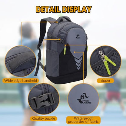 Bseash 35L Basketball Backpack, Large Sports Bag with Separate Ball compartment, for Basketball Soccer Volleyball Hiking Travel - color: Black