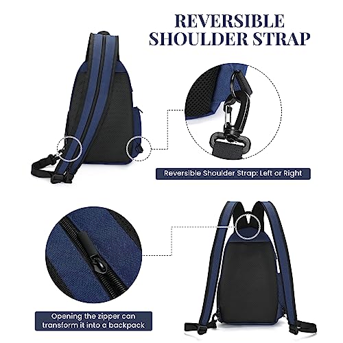BAIGIO Camera Sling Bag Small Camera Backpack for Photographers,Water-resistant Camera Crossbody Bag Travel Caemra Backpack for DSLR SLR Mirrorless Camera - color: Blue