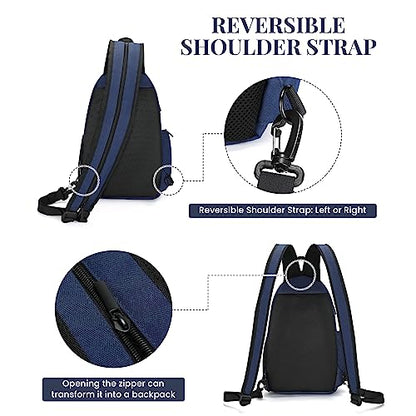 BAIGIO Camera Sling Bag Small Camera Backpack for Photographers,Water-resistant Camera Crossbody Bag Travel Caemra Backpack for DSLR SLR Mirrorless Camera - color: Blue