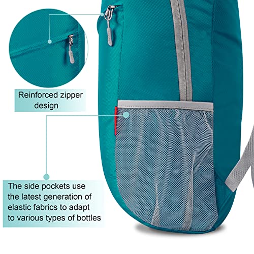 ZOMAKE Lightweight Packable Backpack 20L,Foldable Backpacks Small Daypack for Hiking Water Resistant Day Bag for Travel(Lake Green) - color: Lake Green