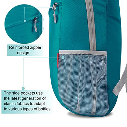 ZOMAKE Lightweight Packable Backpack 20L,Foldable Backpacks Small Daypack for Hiking Water Resistant Day Bag for Travel(Lake Green) - color: Lake Green